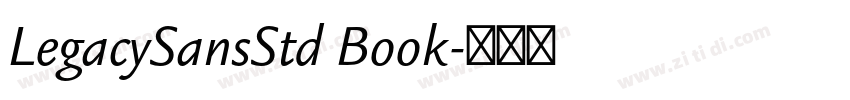 LegacySansStd Book字体转换